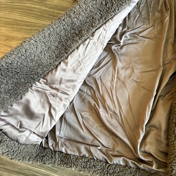 Guess Womens Eco Alina Teddy Longline Coat Brown XS Winter Coat - Picture 3 of 10